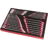 Toolsidee HBM 40 Delige Steeksleutel, Ringsleutel en Cardansleutelset Foam Inlay