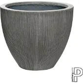 Pottery Pots Bloempot Ridged Jesslyn S Dark Grey Vertically Ridged 51 x 43 cm