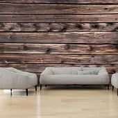 Karo-art Fotobehang -Bruine planken