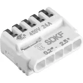 Tridonic SDKF universele Lasklem Lasdop Hefboomklem 5-polig 5-gaats 0.2-2.5mm (50st.)