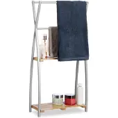Relaxdays Handdoekhouders + handdoekhaken, Handdoekhouder staand