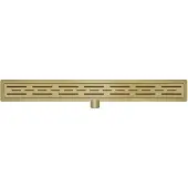 Mueller Gold douchegoot met flens 90x7cm geborsteld messing