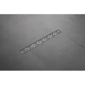 Saniclear Iron douchegoot 70x7cm verouderd ijzer - gunmetal