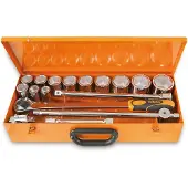 Beta 928A/C12 12 zeskant dopsleutels en 5 toebehoren in plaatstalen kist - 009280955