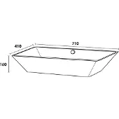 Saniclass San Giogio Opbouwwastafel 71x41x15cm wit