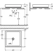 GROHE Cube keramiek waskom 40x40cm z/overloop Pureguard wit