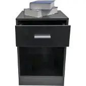 Vdd Nachtkastje - halkastje - met opberglade - 60 cm hoog - zwart