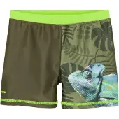 Playshoes zwemshort Kameleon UV werend olijfgroen