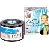 Aq tape 5cm x 5,5meter zwart (kinesiotape)