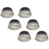 Groenovatie Inbouwspot - Rond - Waterdicht IP54 - Satijn - GU10 Fitting - Ø 82mm - 6-Pack
