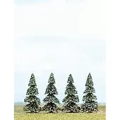 Busch - 4 Tannen, 55mm H0 (Bu6100) - modelbouwsets, hobbybouwspeelgoed voor kinderen, modelverf en accessoires