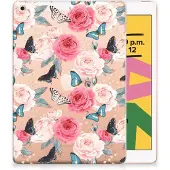 B2Ctelecom Apple iPad 10.2 | iPad 10.2 (2020) | 10.2 (2021) Siliconen Hoesje Butterfly Roses