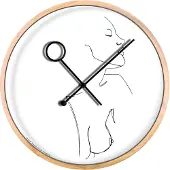 Cloudnola Girl Wall clock 42 cmTessa Roosenstein - Line Art Klok