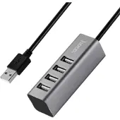 Hoco USB 2.0 HUB 4 poorten Grijs