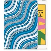 B2Ctelecom Back Cover voor Apple iPad 10.2 | iPad 10.2 (2020) | 10.2 (2021) Hippe Hoes Waves Blue
