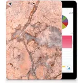 B2Ctelecom Back Cover voor Apple iPad 9.7 2018 | 2017 Tablet Back Cover Marmer Oranje