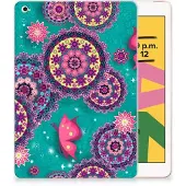 B2Ctelecom Back Cover voor Apple iPad 10.2 | iPad 10.2 (2020) | 10.2 (2021) Tablethoes Cirkels en Vlinders