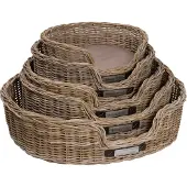 Happy-House Riet - Hondenmand - Beige/Bruin - 84x73x25 cm - Extra groot