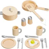 Howa Houten servies 16 stuks.