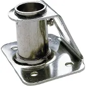 VETUS Stainless Steel Straight Candlestick Base Zilver