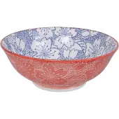 Tokyo Design Studio - Mixed Bowls Dot Sakura 19.7x7cm 1000ml Blue/Red