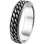 The Jewelry Collection For Men Ring Oxi - Zilver Geoxideerd