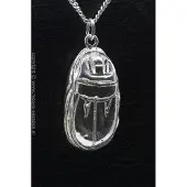 MOOYE ® - Collectie Zilveren Scarabee XL ketting hanger