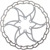 Elvedes remschijf 180 mm 6 gaats staal zilver/wit