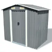 vidaXL Tuinberging 204x132x186 cm metaal grijs