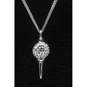 MOOYE ® - Collectie Zilveren Golfbal op tee ketting hanger