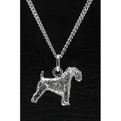 MOOYE ® - Collectie Zilveren Irish soft-coated wheaten terrier ketting hanger - groot