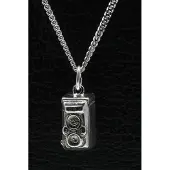 MOOYE ® - Collectie Zilveren Fotocamera ketting hanger - antiek