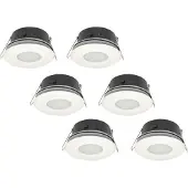 Groenovatie Inbouwspot, Rond, Waterdicht IP44, Mat Wit, 6-Pack