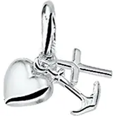 Trendjuwelier huiscollectie 4102228 Witgouden bedel geloof, hoop en liefde
