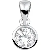 The Jewelry Collection Hanger Zirkonia - Zilver