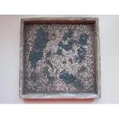 Ptmd collection Kaarsenplateau PTMD cement grijs/donkergroen