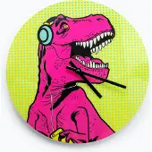 Mustard Desktop Klok - 31x33 cm - T-Rex
