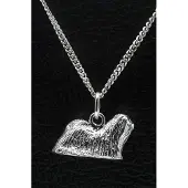 MOOYE ® - Collectie Zilveren ilhasa apso ketting hanger - groot