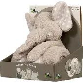 Bo Jungle - Dekentjes met knuffel - Badstof - Fleece - XL 75 x 100 cm - Wiegdeken - Pluche diertjes - Doodoo - Kraamcadeau - Push toy with banket Zimbé de Olifant