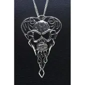 MOOYE ® - Collectie Zilveren Doodskop in punt XL ketting hanger