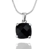 Montebello Black Dust - zilveren collier - zirkonia - Montebello