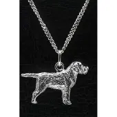 MOOYE ® - Collectie Zilveren Labrador retriever ketting hanger - groot