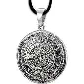 EtNox Kalender van de Azteken zilveren hanger (K718)