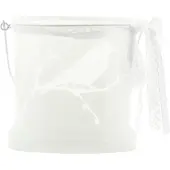 Clayre & Eef 6GL1299 - Waxinelichthouder - Doorsnede/hoogte: 13 x 13 cm - glas - wit