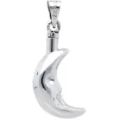 MOOYE ® - Collectie Zilveren Ashanger Maan kettinghanger