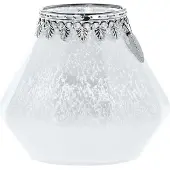 Riverdale - waxinelichtjeshouder - Sfeerlicht - Glow - wit - H14 cm - Ø 15 cm - glas