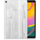 B2Ctelecom Samsung Galaxy Tab A 10.1 (2019) Silicone Tablet Hoes White Wood