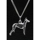 MOOYE ® - Collectie Zilveren Moonflower dog ketting hanger - groot