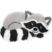 Vervaco - Knoopvormtapijt kit - Lief wasbeertje - PN-0156421 - Borduren - Borduurpakket - Borduurpakket volwassenen - Borduurpakket kind