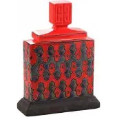 Ptmd collection Retro Pot met deksel van PTMD in rood, 29 x 21 x 7 cm